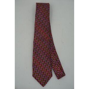 Duchamp London Tie Multicolor Geometric Silk Made In England